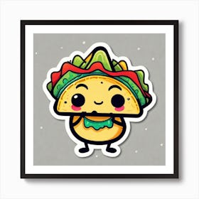 Taco Sticker 9 Art Print