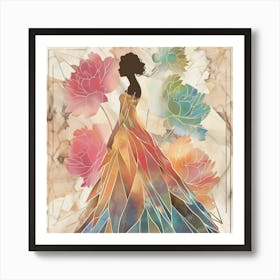 Woman In A Dress 4 Art Print