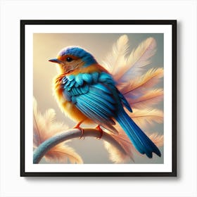 Bird With Feathers Art Print