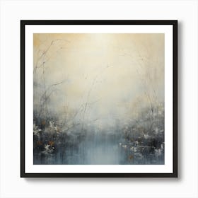 Tranquil Tides: Beige Tranquility Art Print