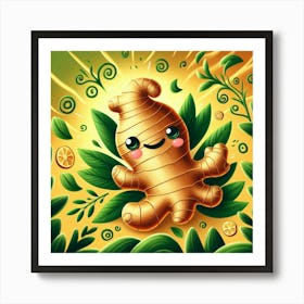 Ginger Octopus Art Print