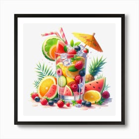 Fruit Cocktail 1 Art Print