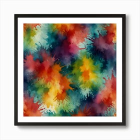 Rainbow Splatters Art Print