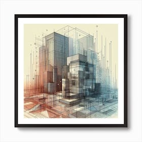 Abstract Cityscape 9 Art Print