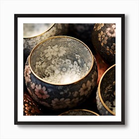 Chinese Teacups Art Print