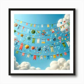 Colorful Banners In The Sky Art Print