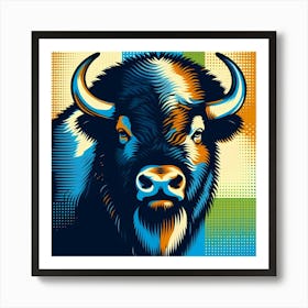 Bison Head Art Print