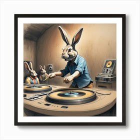 Rabbit Dj 9 Art Print