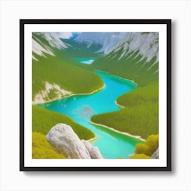 Lake In The Mountains 4 Art Print