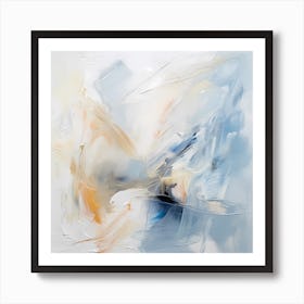 AI Blush of Blue Whispers Art Print