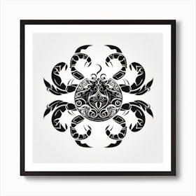 Zodiac Sign Crab Art Print