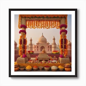 indian traditional background 1 Art Print