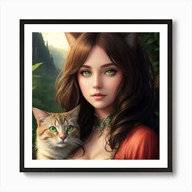 Protector of the Cat Realm Art Print