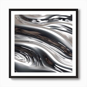 Shiny Silver Surface Art Print