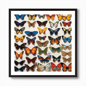 Collection Of Butterflies Art Print