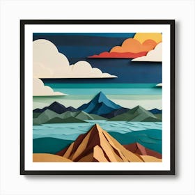 Mountains And Clouds Art Print