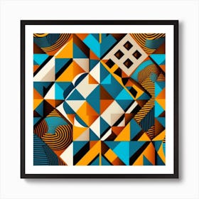 Abstract Geometric Pattern 1 Art Print