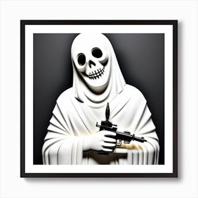 Skeleton With Gun Art Print