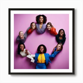 Women In A Circle Art Print