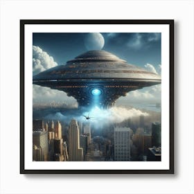 Alien Spaceship Art Print