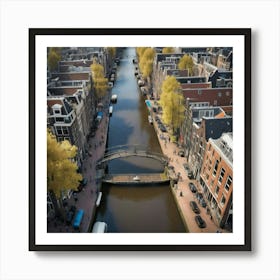 Canal Charisma Aerial Euphoria In Amsterdam Art Print 2 Art Print