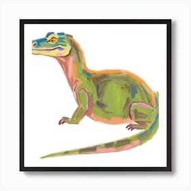 Komodo Dragon Lizard 03 Art Print