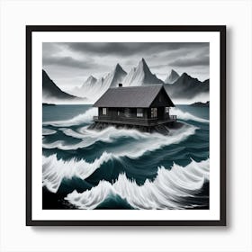 House In The Sea Art Print