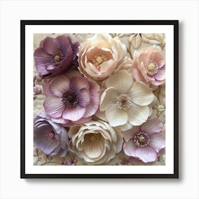 Lavender Anemones Art Print