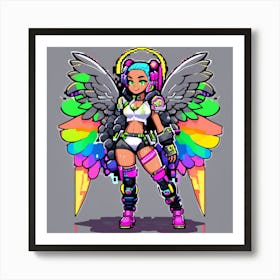 Rainbow Angel Art Print