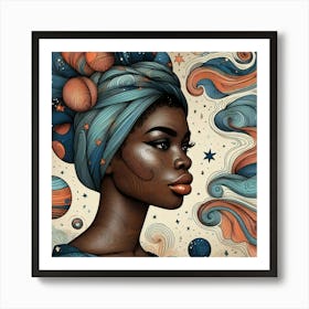 Skyris Celestial Portrait Art Print