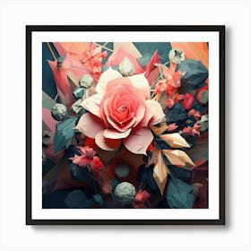 Abstract Flower Art Art Print