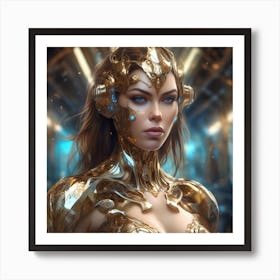 Futuristic Warrior Queen Art Print