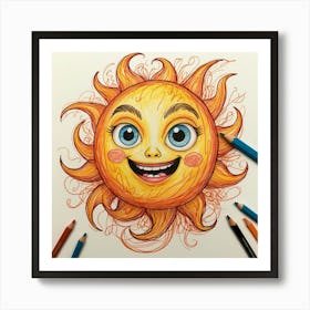 Happy Sun Art Print