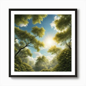Sunny Day In The Forest Art Print