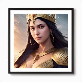 Woman In A Crown Art Print