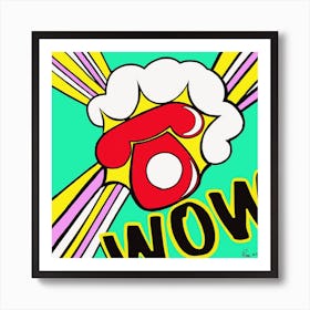 Wow retro Art Print