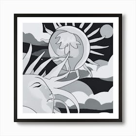 Sun And Moon Art Print