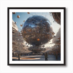 Futuristic City 52 Art Print