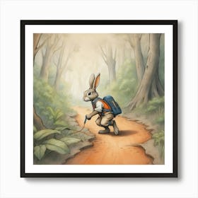 Rabbit In The Woods 15 Art Print