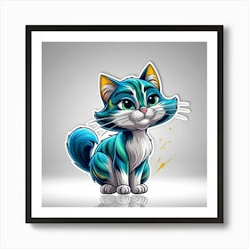 Cartoon Cat 1 Art Print