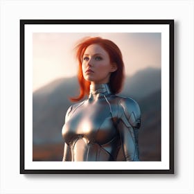 Professorhead This Redhead In A Leather Catsuit In A Futuristic C061ce19 373e 47b6 Af04 735b0ea3eecc Art Print