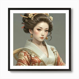 Creative Geisha Artwork 21 Art Print