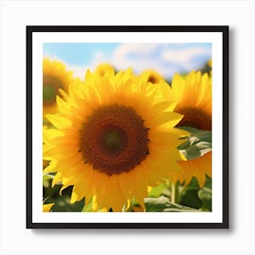 Sunflowers In The Field 2 Art Print