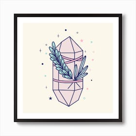 Pink Crystal Art Print