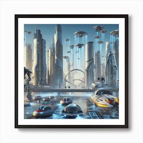 Futuristic City 2 Art Print