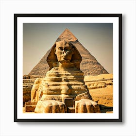 Sphinx And Pyramids Poster