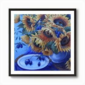 Still Life With Sunflowers 1 Art Print