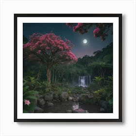 Waterfall - Waterfall Stock Videos & Royalty-Free Footage Art Print