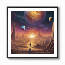 Space Landscape Art Print