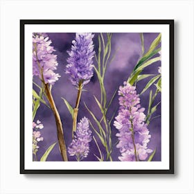 Lavender Flowers 1 Art Print